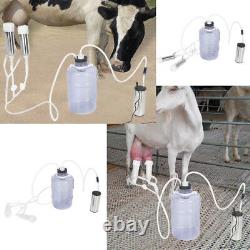5L Electric Milking Machine Portable Vacuum Pump Cow Goat Milker Tank 100-240V