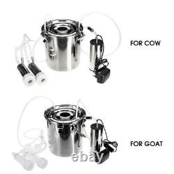 5L Electric Milking Machine Sheep Goat Cow Dual Head Vacuum Impulse Pump Milker