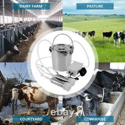 5L Electric Milking Machine Stainless Steel Bucket Milk Drum Cow Milker