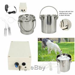 5L Electric Milking Machine Vacuum Adjustable Speed Pump Cow Milker Home