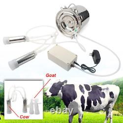 5L Electric Milking Machine Vacuum Impulse Pump Cow Milker Stainless Steel