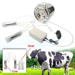 5L Electric Milking Machine Vacuum Impulse Pump Cow Milker Stainless Steel