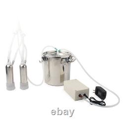 5L Electric Milking Machine Vacuum Impulse Pump Cow Milker Stainless Steel