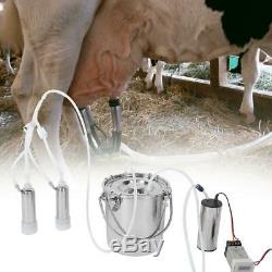 5L Electric Milking Machine Vacuum Impulse Pump Regulator Cow Goat Milker 110V