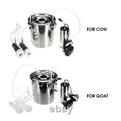 5L Electric Milking Machine Vacuum Impulse Pump Stainless Steel CowithGoat