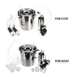 5L Electric Milking Machine Vacuum Impulse Pump Stainless Steel CowithGoat L