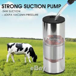 5L Electric Milking Machine Vacuum Impulse Pump Stainless Steel CowithGoat Milker