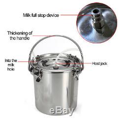 5L Electric Milking Machine Vacuum Pump Cow Milker Double Heads Adjustable Steel