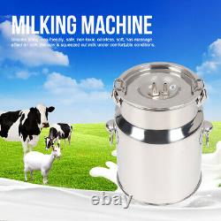 5L Electric Milking Machine Vacuum Pump Stainless Steel Goat Cow Milker Home