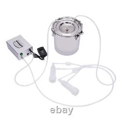 5L Electric Sheep Goat Milking Machine 110v Bucket Vacuum Impulse Pump Milker