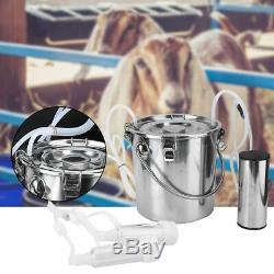 5L Household Electric Goat Cow Milking Machine with Vacuum-Pulse Pump 100-240V