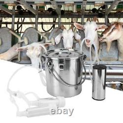 5L Household Electric Goat Cow Milking Machine with Vacuum-Pulse Pump 100-240V