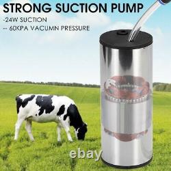 5L Milking Machine Electric Vacuum Impulse Pump CowithGoat Milker Stainless Steel