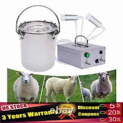 5L Portable Electric Dual Head Sheep Goat Milking Machine Cow Milker Vacuum Pump