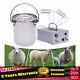 5l Portable Electric Dual Head Sheep Goat Milking Machine Cow Milker Vacuum Pump