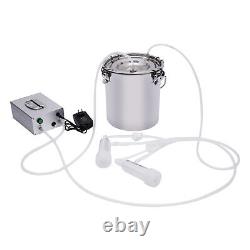 5L Portable Electric Dual Head Sheep Goat Milking Machine Cow Milker Vacuum Pump