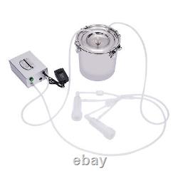 5L Portable Electric Dual Head Sheep Goat Milking Machine Cow Milker Vacuum Pump