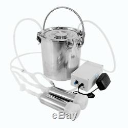 5L Portable Electric Milking Machine Strong Suction Milker Tank For Cow Cattle