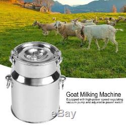5L Portable Electric Vacuum Milking Machine Cow Sheep Goat With Pulse Controller