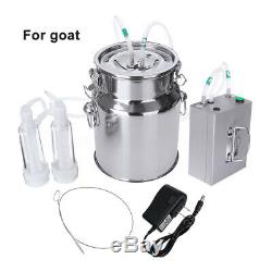 5L Vacuum Pulsating Elektrisch Melkmaschine Milker Melkeimer für Kühe Ziegen