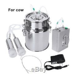 5L Vacuum Pulsating Elektrisch Melkmaschine Milker Melkeimer für Kühe Ziegen