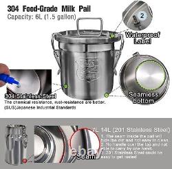 6L Goat Milking Machine, Rechargeable Pulsation Speed Adjustable Vacuum Pump