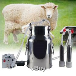 7/14L Electric Milking Machine Vacuum Pulsation Milker Stainless Barrel Cow Goat