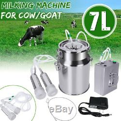7L Automatically Stop Vacuum impulse CowithGoat Milking Machine Electric Milker
