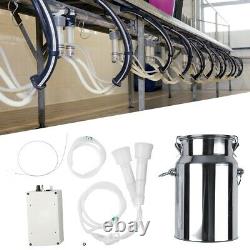 7L Cows Milker Electric Milking Machine Home Sheep Pulse Vacuum Pump Bucket