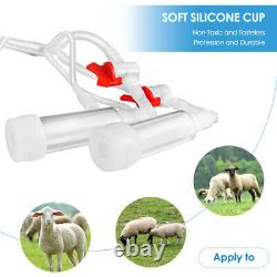 7L Dual Head Electric Sheep Goat Cow Milking Machine Vacuum Impulse Pump Milker