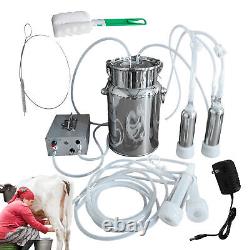 7L DualHead Sheep Goat Cow Milking Machine Vacuum Impulse 304 Steel Pump Milker