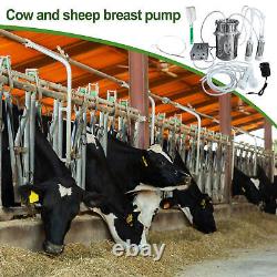 7L DualHead Sheep Goat Cow Milking Machine Vacuum Impulse 304 Steel Pump Milker