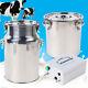 7l Electric Cow Milking Machine Vacuum Impulse Pump Stainless Steel 110v