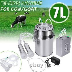 7L Electric Milking Machine Vacuum Pump Cow Goat utomatically Milker Device