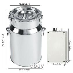 7L Electric Milking Machine Vacuum Pump For Farm Cow Goat Stainless Steel Bucket