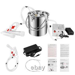 7L Goat Electric Milking Machine Sheep Milker Stainless Steel Bucket For Cows