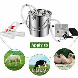 7L Goat Sheep Cow Electric Vacuum Pump Auto-Stop Milker Milking Machine Portable