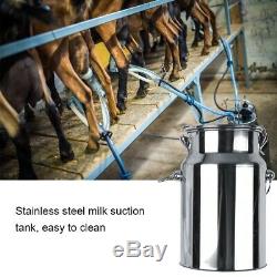 7L Stainless Steel Mini Electric Vacuum Milking Machine Cow Sheep Goats US Plug
