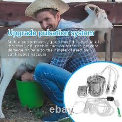 9L Adjustable Pulsating Vacuum Milker Cow Goat Milker Machine Pulse Breast Pump