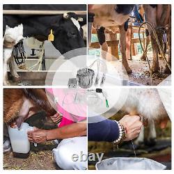 9L Adjustable Pulsating Vacuum Milker Cow Goat Milker Machine Pulse Breast Pump