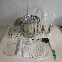 9L Adjustable Pulsating Vacuum Milker Cow Goat Milker Machine Pulse Breast Pump