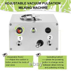 9L Cow Milking Machine Adjustable Pulse Vacuum Pump Auto Stop Dual Head 304 SUS