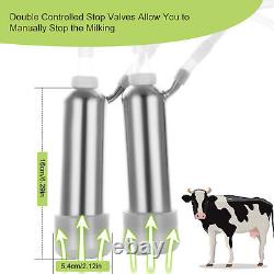 9L Cow Milking Machine Electric Auto-Stop Vacuum Pulsation Milker for Cow Cattle