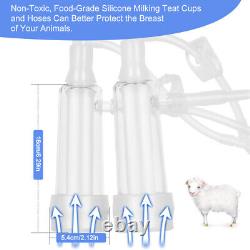 9L Dual Head Electric Sheep Goat Cow Milking Machine Vacuum Impulse Pump Milker