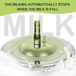 9L Electric Cow Milking Machine Vacuum Pump Adjustable Pulsating Milker AutoStop