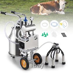Adjustable Vacuum 550W 25L Bucket Electric Milking Machine Milking Equipment