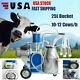 Automatic Electric Milking Milker Machine Farm Cows Goat 25l Bucket Vacuum Pump