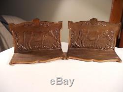 Bookends of a Cow Dairy Farm Advertising Perfection Milker Co. Brass or Bronze