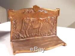 Bookends of a Cow Dairy Farm Advertising Perfection Milker Co. Brass or Bronze