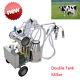 Brand New Double Tank Milker Electric Vacuum Pump Milking Machine For Cows Hot